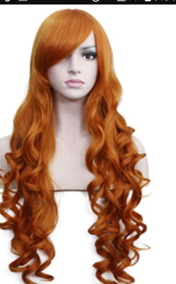 red ringlet wig